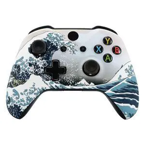 The Great Wave Patterned Faceplate Front Housing Shell with Soft Touch Grip for Xbox One X S Controller Model 1708 - Controller NOT Included @ The Great Wave Patterned Faceplate Front Housing Shell with Soft Touch Grip for Xbox One X S Controller Model 1708 - Controller NOT Included @