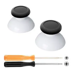 Robot White & Black Replacement 3D Joystick Thumbsticks, Analog Thumb Sticks with Cross Screwdriver for Nintendo Switch Pro Controller @ Robot White & Black Replacement 3D Joystick Thumbsticks, Analog Thumb Sticks with Cross Screwdriver for Nintendo Switch Pro Controller @
