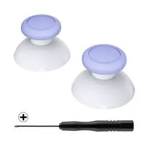 Light Violet & White Dual-color Replacement 3D Joystick Thumbsticks, Analog Thumb Sticks with Cross Screwdriver for Nintendo Switch Pro Controller @ Light Violet & White Dual-color Replacement 3D Joystick Thumbsticks, Analog Thumb Sticks with Cross Screwdriver for Nintendo Switch Pro Controller @