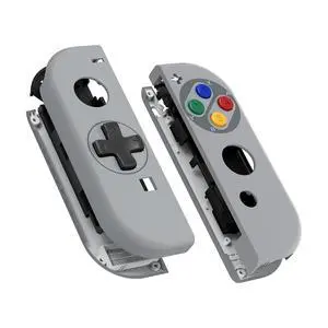 SFC SNES Classic EU Style Joycon Handheld Controller Housing (D-Pad Version) Colorful Buttons, Replacement Shell Case for Nintendo Switch & Switch OLED Joy-Con Console Without @ SFC SNES Classic EU Style Joycon Handheld Controller Housing (D-Pad Version) Colorful Buttons, Replacement Shell Case for Nintendo Switch & Switch OLED Joy-Con Console Without @