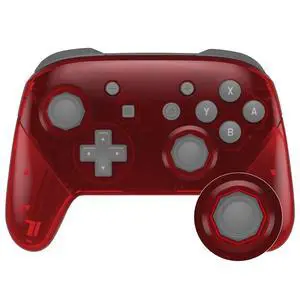 Clear Red Octagonal Gated Sticks Faceplate Backplate Handles, DIY Replacement Grip Housing Shell Cover for Nintendo Switch Pro Controller - Controller NOT Included @ Clear Red Octagonal Gated Sticks Faceplate Backplate Handles, DIY Replacement Grip Housing Shell Cover for Nintendo Switch Pro Controller - Controller NOT Included @