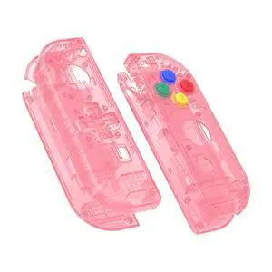 Cherry Pink Joycon Handheld Controller Housing (D-Pad Version) with Colorful Buttons, DIY Replacement Shell Case for Nintendo Switch & Switch OLED Joy-Con Console Shell NOT Included @ Cherry Pink Joycon Handheld Controller Housing (D-Pad Version) with Colorful Buttons, DIY Replacement Shell Case for Nintendo Switch & Switch OLED Joy-Con Console Shell NOT Included @