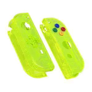 Clear Lime Green Joycon Handheld Controller Housing (D-Pad Version) with Colorful Buttons, DIY Replacement Shell Case for Nintendo Switch Joy-Con Controller NOT Included @ Clear Lime Green Joycon Handheld Controller Housing (D-Pad Version) with Colorful Buttons, DIY Replacement Shell Case for Nintendo Switch Joy-Con Controller NOT Included @