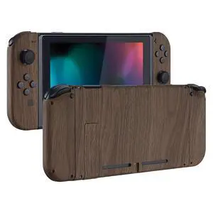 DIY Replacement Shell Buttons for Nintendo Switch, Soft Touch Back Plate for Switch Console, Custom Housing Case with Full Set Buttons for Joycon Handheld Controller - Wood Grain @ DIY Replacement Shell Buttons for Nintendo Switch, Soft Touch Back Plate for Switch Console, Custom Housing Case with Full Set Buttons for Joycon Handheld Controller - Wood Grain @