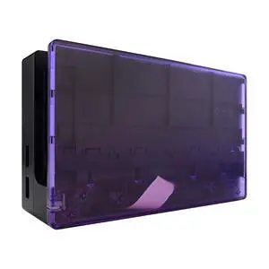 Transparent Atomic Purple Custom Faceplate for Nintendo Switch Charging Dock, Soft Touch Grip DIY Replacement Housing Shell for Nintendo Switch Dock @ Transparent Atomic Purple Custom Faceplate for Nintendo Switch Charging Dock, Soft Touch Grip DIY Replacement Housing Shell for Nintendo Switch Dock @