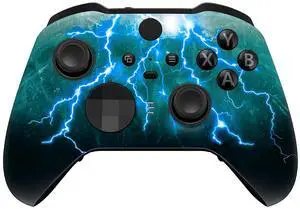 Green Storm Thunder Replacement Faceplate Cover for Xbox One Elite Controller Series 2 (Model 1797), Soft Touch Front Housing Shell & Accent Rings for Xbox Elite Series 2 Core Controller @ Green Storm Thunder Replacement Faceplate Cover for Xbox One Elite Controller Series 2 (Model 1797), Soft Touch Front Housing Shell & Accent Rings for Xbox Elite Series 2 Core Controller @