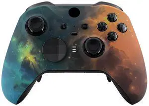 Gold Star Universe Patterned Faceplate Cover, Soft Touch Front Housing Shell Case & Accent Rings Replacement Kit for Xbox One Elite Series 2, Xbox Elite 2 Core Controller Model 1797 @ Gold Star Universe Patterned Faceplate Cover, Soft Touch Front Housing Shell Case & Accent Rings Replacement Kit for Xbox One Elite Series 2, Xbox Elite 2 Core Controller Model 1797 @