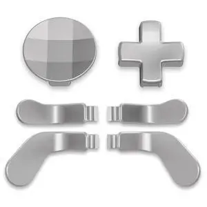 6 in 1 Metallic Silver Magnetic Stainless Steel D-Pads Replacement Back Paddles for Xbox Elite V1/V2 Controller, Direction Keys Back Buttons for Xbox Elite & Elite Series 2 Controller @ 6 in 1 Metallic Silver Magnetic Stainless Steel D-Pads Replacement Back Paddles for Xbox Elite V1/V2 Controller, Direction Keys Back Buttons for Xbox Elite & Elite Series 2 Controller @