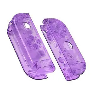 DIY Replacement Shell Buttons for Nintendo Switch & Switch OLED, Clear Atomic Purple Custom Housing Case with Full Set Button for Joycon Handheld Controller - Console Shell NOT Included @ DIY Replacement Shell Buttons for Nintendo Switch & Switch OLED, Clear Atomic Purple Custom Housing Case with Full Set Button for Joycon Handheld Controller - Console Shell NOT Included @