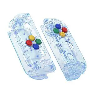 DIY Replacement Shell Buttons for Nintendo Switch & Switch OLED, Clear Glacier Blue Custom Housing Case with Corlorful Button for Joycon Handheld Controller - JoyCon NOT Included @ DIY Replacement Shell Buttons for Nintendo Switch & Switch OLED, Clear Glacier Blue Custom Housing Case with Corlorful Button for Joycon Handheld Controller - JoyCon NOT Included @