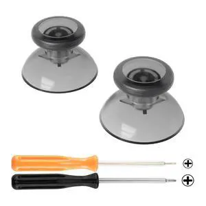 Clear Black Replacement 3D Joystick Thumbsticks, Analog Thumb Sticks with Cross Screwdriver for Nintendo Switch Pro Controller @ Clear Black Replacement 3D Joystick Thumbsticks, Analog Thumb Sticks with Cross Screwdriver for Nintendo Switch Pro Controller @