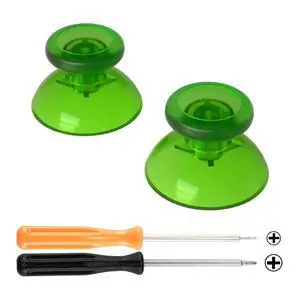Replacement 3D Joystick Thumbsticks, Clear Green Analog Thumb Sticks with Cross Screwdriver for Nintendo Switch Pro Controller - Controller Exclude @ Replacement 3D Joystick Thumbsticks, Clear Green Analog Thumb Sticks with Cross Screwdriver for Nintendo Switch Pro Controller - Controller Exclude @