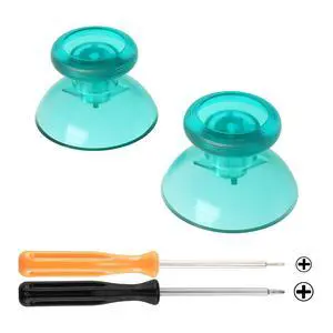 Emerald Green Replacement 3D Joystick Thumbsticks, Analog Thumb Sticks with Cross Screwdriver for Nintendo Switch Pro Controller - Controller Without @ Emerald Green Replacement 3D Joystick Thumbsticks, Analog Thumb Sticks with Cross Screwdriver for Nintendo Switch Pro Controller - Controller Without @