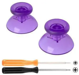 Clear Atomic Purple Replacement 3D Joystick Thumbsticks, Analog Thumb Sticks with Cross Screwdriver for Nintendo Switch Pro Controller @ Clear Atomic Purple Replacement 3D Joystick Thumbsticks, Analog Thumb Sticks with Cross Screwdriver for Nintendo Switch Pro Controller @