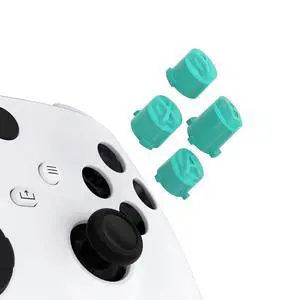 ABXY Buttons for Xbox Xbox Series X/S Controller, Three-Tone Teal Green & Clear Classic Symbols Action Buttons Replacement Prats for Xbox One S/X, Elite Series 2 Core & 1 @ ABXY Buttons for Xbox Xbox Series X/S Controller, Three-Tone Teal Green & Clear Classic Symbols Action Buttons Replacement Prats for Xbox One S/X, Elite Series 2 Core & 1 @