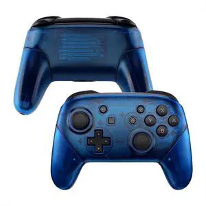 Transparent Blue Faceplate Backplate Handles for Nintendo Switch Pro Controller, DIY Replacement Grip Housing Shell Cover for Nintendo Switch Pro - Controller NOT Included @ Transparent Blue Faceplate Backplate Handles for Nintendo Switch Pro Controller, DIY Replacement Grip Housing Shell Cover for Nintendo Switch Pro - Controller NOT Included @