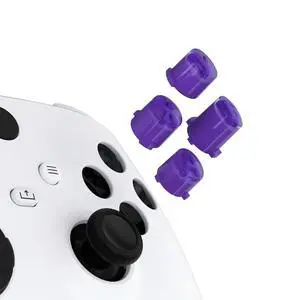 ABXY Buttons for Xbox Core Wireless Controller, Two-Tone Carmine Purple & Clear Classic Symbols Action Buttons Replacement Prats for Xbox One S/X, Elite Series 2 Core & 1 Controller @ ABXY Buttons for Xbox Core Wireless Controller, Two-Tone Carmine Purple & Clear Classic Symbols Action Buttons Replacement Prats for Xbox One S/X, Elite Series 2 Core & 1 Controller @