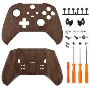 Faceplate Shell + Bottom Shell for Xbox Elite Series 2, Elite Series 2 Core Controller - Wood Grain @ Faceplate Shell + Bottom Shell for Xbox Elite Series 2, Elite Series 2 Core Controller - Wood Grain @