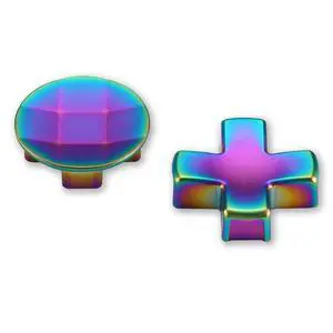 2 pcs Metalic Rainbow Aura Blue & Purple Magnetic Stainless Steel D-Pads, Replacement Parts Directional Pad Button Kits for Xbox One Elite & Xbox One Elite Series 2 Controller @ 2 pcs Metalic Rainbow Aura Blue & Purple Magnetic Stainless Steel D-Pads, Replacement Parts Directional Pad Button Kits for Xbox One Elite & Xbox One Elite Series 2 Controller @