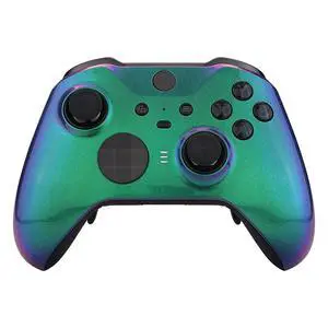 Chameleon Green Purple Faceplate Cover, Front Housing Shell Case Replacement Kit for Xbox One Elite Series 2, Xbox Elite 2 Core Controller Model 1797 - Thumbstick Accent Rings Included @ Chameleon Green Purple Faceplate Cover, Front Housing Shell Case Replacement Kit for Xbox One Elite Series 2, Xbox Elite 2 Core Controller Model 1797 - Thumbstick Accent Rings Included @