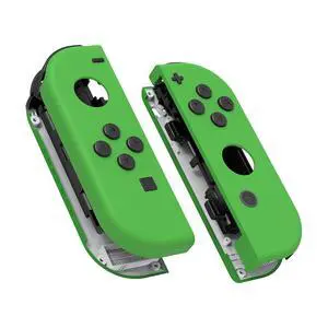 DIY Replacement Shell Buttons for Nintendo Switch & Switch OLED, Green Soft Touch Custom Housing Case with Full Set Button for Joycon Handheld Controller - Console Shell NOT Included @ DIY Replacement Shell Buttons for Nintendo Switch & Switch OLED, Green Soft Touch Custom Housing Case with Full Set Button for Joycon Handheld Controller - Console Shell NOT Included @