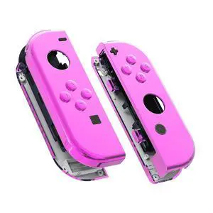 DIY Replacement Shell Buttons for Nintendo Switch & Switch OLED, Chrome Pink Custom Housing Case with Full Set Button for Joycon Handheld Controller - Console Shell NOT Included @ DIY Replacement Shell Buttons for Nintendo Switch & Switch OLED, Chrome Pink Custom Housing Case with Full Set Button for Joycon Handheld Controller - Console Shell NOT Included @