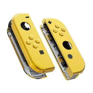 DIY Replacement Shell Buttons for Nintendo Switch & Switch OLED, Chrome Gold Custom Housing Case with Full Set Button for Joycon Handheld Controller - Console Shell NOT Included @ DIY Replacement Shell Buttons for Nintendo Switch & Switch OLED, Chrome Gold Custom Housing Case with Full Set Button for Joycon Handheld Controller - Console Shell NOT Included @