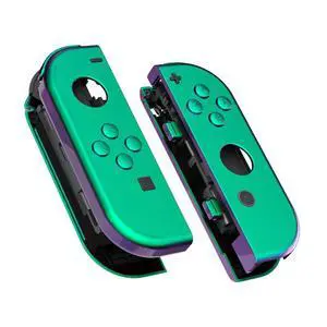 DIY Replacement Shell Buttons for Nintendo Switch & Switch OLED, Chameleon Green PurpleCustom Housing Case with Full Set Button for Joycon Handheld Controller - Console Shell NOT Included @ DIY Replacement Shell Buttons for Nintendo Switch & Switch OLED, Chameleon Green PurpleCustom Housing Case with Full Set Button for Joycon Handheld Controller - Console Shell NOT Included @