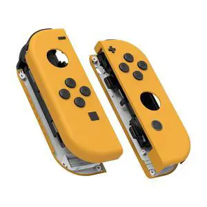 DIY Replacement Shell Buttons for Nintendo Switch & Switch OLED, Caution Yellow Soft Touch Custom Housing with Full Set Button for Joycon Handheld Controller - Console Shell NOT Included @ DIY Replacement Shell Buttons for Nintendo Switch & Switch OLED, Caution Yellow Soft Touch Custom Housing with Full Set Button for Joycon Handheld Controller - Console Shell NOT Included @