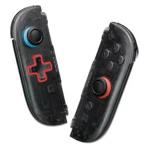 DIY Replacement Shell (D-Pad Ver) Buttons for Joycon 2, Custom Full Set Housing + Decorative Strips + Middle Bracket + Buttons for Nintendo Switch 2 - Deluxe Version - Clear Slate Black @ DIY Replacement Shell (D-Pad Ver) Buttons for Joycon 2, Custom Full Set Housing + Decorative Strips + Middle Bracket + Buttons for Nintendo Switch 2 - Deluxe Version - Clear Slate Black @