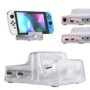 AiryDocky DIY Kit Clear Replacement Case for Nintendo Switch Dock, Redesigned Portable Mini Dock Shell Cover for Nintendo Switch OLED - Shells Only, Dock & Circuit Board Chip NOT Included @ AiryDocky DIY Kit Clear Replacement Case for Nintendo Switch Dock, Redesigned Portable Mini Dock Shell Cover for Nintendo Switch OLED - Shells Only, Dock & Circuit Board Chip NOT Included @