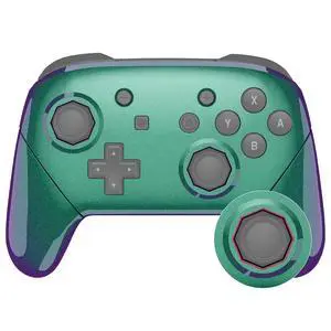 Chameleon Green Purple Faceplate Backplate Handles Cover, Octagonal Gated Sticks Design DIY Replacement Grip Housing Shell for Nintendo Switch Pro Controller - Controller NOT Included @ Chameleon Green Purple Faceplate Backplate Handles Cover, Octagonal Gated Sticks Design DIY Replacement Grip Housing Shell for Nintendo Switch Pro Controller - Controller NOT Included @