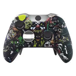 Scary Party Patterned Faceplate Cover, Soft Touch Front Housing Shell Case, Comfortable Soft Grip Replacement Kit for Xbox One Elite Controller Model 1698 - Controller NOT Included @ Scary Party Patterned Faceplate Cover, Soft Touch Front Housing Shell Case, Comfortable Soft Grip Replacement Kit for Xbox One Elite Controller Model 1698 - Controller NOT Included @