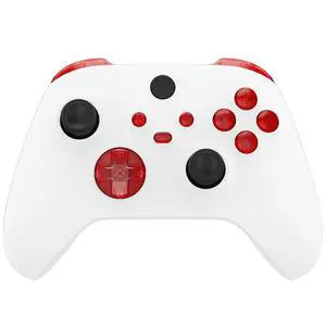 Replacement Buttons for Xbox Series X & S Controller, Clear Red Custom Accessories Repair Bumpers Trigers Dpad ABXY Start Back Sync Share Keys Parts for Xbox Core Wireless Controller @ Replacement Buttons for Xbox Series X & S Controller, Clear Red Custom Accessories Repair Bumpers Trigers Dpad ABXY Start Back Sync Share Keys Parts for Xbox Core Wireless Controller @