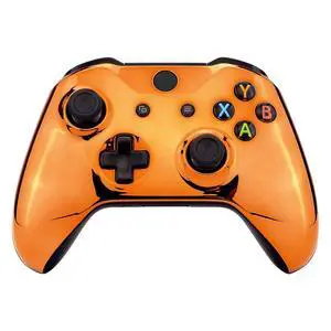 Chrome Orange Edition Front Housing Shell for Xbox One Wireless Controller Model 1708, Replacement Custom Faceplate Cover for Xbox One S & X Controller @ Chrome Orange Edition Front Housing Shell for Xbox One Wireless Controller Model 1708, Replacement Custom Faceplate Cover for Xbox One S & X Controller @