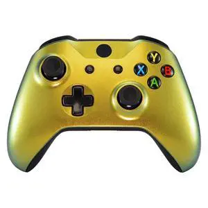Gold Green Front Housing Shell Faceplate for Xbox One S & Xbox One X Controller (Model 1708) - Controller NOT Included @ Gold Green Front Housing Shell Faceplate for Xbox One S & Xbox One X Controller (Model 1708) - Controller NOT Included @