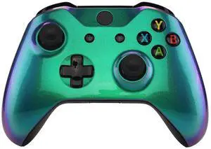 Green and Purple Chameleon Faceplate Cover, Front Housing Shell Case Replacement Kit for Xbox One X & One S Controller (Model 1708) - Controller NOT Included @ Green and Purple Chameleon Faceplate Cover, Front Housing Shell Case Replacement Kit for Xbox One X & One S Controller (Model 1708) - Controller NOT Included @