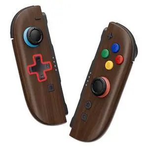DIY Replacement Shell (D-Pad Ver) Buttons for Joycon 2, Custom Full Set Housing + Decorative Strips + Middle Bracket + Buttons for Nintendo Switch 2 Controller - Deluxe Version- Wood Grain @ DIY Replacement Shell (D-Pad Ver) Buttons for Joycon 2, Custom Full Set Housing + Decorative Strips + Middle Bracket + Buttons for Nintendo Switch 2 Controller - Deluxe Version- Wood Grain @