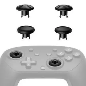 ThumbsGear Interchangeable Ergonomic Thumbsticks for Nintendo Switch 2 Pro Controller, Replacement Analog Thumb Sticks & Tools, 2 Height Adjustable Convex & Concave Grip Joysticks - Black @ ThumbsGear Interchangeable Ergonomic Thumbsticks for Nintendo Switch 2 Pro Controller, Replacement Analog Thumb Sticks & Tools, 2 Height Adjustable Convex & Concave Grip Joysticks - Black @