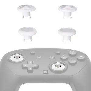 ThumbsGear Interchangeable Ergonomic Thumbsticks for Nintendo Switch 2 Pro Controller, Replacement Analog Thumb Sticks & Tools, 2 Height Adjustable Convex & Concave Grip Joysticks - White @ ThumbsGear Interchangeable Ergonomic Thumbsticks for Nintendo Switch 2 Pro Controller, Replacement Analog Thumb Sticks & Tools, 2 Height Adjustable Convex & Concave Grip Joysticks - White @