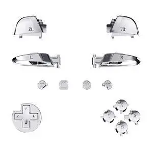 Chrome Silver Repair ABXY D-pad ZR ZL L R Keys for Nintendo Switch Pro Controller, Glossy DIY Replacement Full Set Buttons with Tools for Nintendo Switch Pro - Controller NOT Included @ Chrome Silver Repair ABXY D-pad ZR ZL L R Keys for Nintendo Switch Pro Controller, Glossy DIY Replacement Full Set Buttons with Tools for Nintendo Switch Pro - Controller NOT Included @