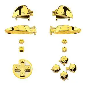 Chrome Gold Repair ABXY D-pad ZR ZL L R Keys for Nintendo Switch Pro Controller, Glossy DIY Replacement Full Set Buttons with Tools for Nintendo Switch Pro - Controller NOT Included @ Chrome Gold Repair ABXY D-pad ZR ZL L R Keys for Nintendo Switch Pro Controller, Glossy DIY Replacement Full Set Buttons with Tools for Nintendo Switch Pro - Controller NOT Included @