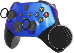 ASR Version Performance Rubberized Side Rails Grips Shell for Xbox Series X|S, Chameleon Purple Blue Redesigned Grip Handles Faceplate for Xbox Core Controller - Controller Without @ ASR Version Performance Rubberized Side Rails Grips Shell for Xbox Series X|S, Chameleon Purple Blue Redesigned Grip Handles Faceplate for Xbox Core Controller - Controller Without @