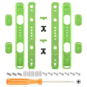 DIY Replacement Shell for Joycon Strap, Transparent Clear Green Custom Controller Wrist Strap Housing Buttons for Nintendo Switch & Switch OLED Model - 2 Pack @ DIY Replacement Shell for Joycon Strap, Transparent Clear Green Custom Controller Wrist Strap Housing Buttons for Nintendo Switch & Switch OLED Model - 2 Pack @