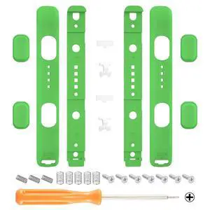 DIY Replacement Shell for Joycon Strap, Green Soft Touch Custom Controller Wrist Strap Housing Buttons for Nintendo Switch & Switch OLED Model - 2 Pack @ DIY Replacement Shell for Joycon Strap, Green Soft Touch Custom Controller Wrist Strap Housing Buttons for Nintendo Switch & Switch OLED Model - 2 Pack @