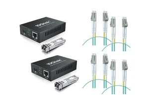 Bundle Kit Includes: 4-Pack 1m (3ft) OM3 LC to LC Bundle Kit Includes: 4-Pack 1m (3ft) OM3 LC to LC