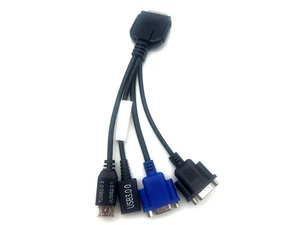 1 to 4 Server Connection Cable UCS Server KVM Dongle Cable Adapter Replace 37-1016-01 VGA USB DB9 Serial IO-VGA+USB 1 to 4 Server Connection Cable UCS Server KVM Dongle Cable Adapter Replace 37-1016-01 VGA USB DB9 Serial IO-VGA+USB