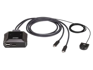 US3312 2-Port 4K DisplayPort USB-C Cable KVM Switch with Remote Port Selector US3312 2-Port 4K DisplayPort USB-C Cable KVM Switch with Remote Port Selector