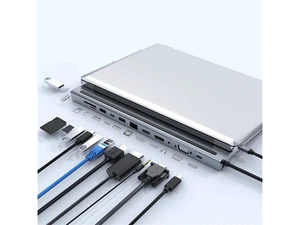 12 in 1 Laptop Docking Stations USB C Hub Docking Station 1Gbps Ethernet Type-C PD 100W Port/USB 3.0 Port/1000M LAN Port 12 in 1 Laptop Docking Stations USB C Hub Docking Station 1Gbps Ethernet Type-C PD 100W Port/USB 3.0 Port/1000M LAN Port