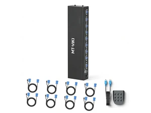 MT-VIKI KVM Switch 8 Port, 8X1 Rackmount KVM Switch VGA,Fit 1U 19'' Rack, Included 8 USB VGA KVM Cables & Power Adapter MT-VIKI KVM Switch 8 Port, 8X1 Rackmount KVM Switch VGA,Fit 1U 19'' Rack, Included 8 USB VGA KVM Cables & Power Adapter